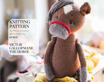 Victor Gallopmane - Knitting Horse Pattern by Mariia Ermolova @polushkabunny