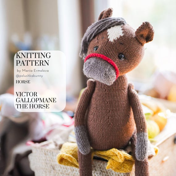 Victor Gallopmane - Knitting Horse Pattern by Mariia Ermolova