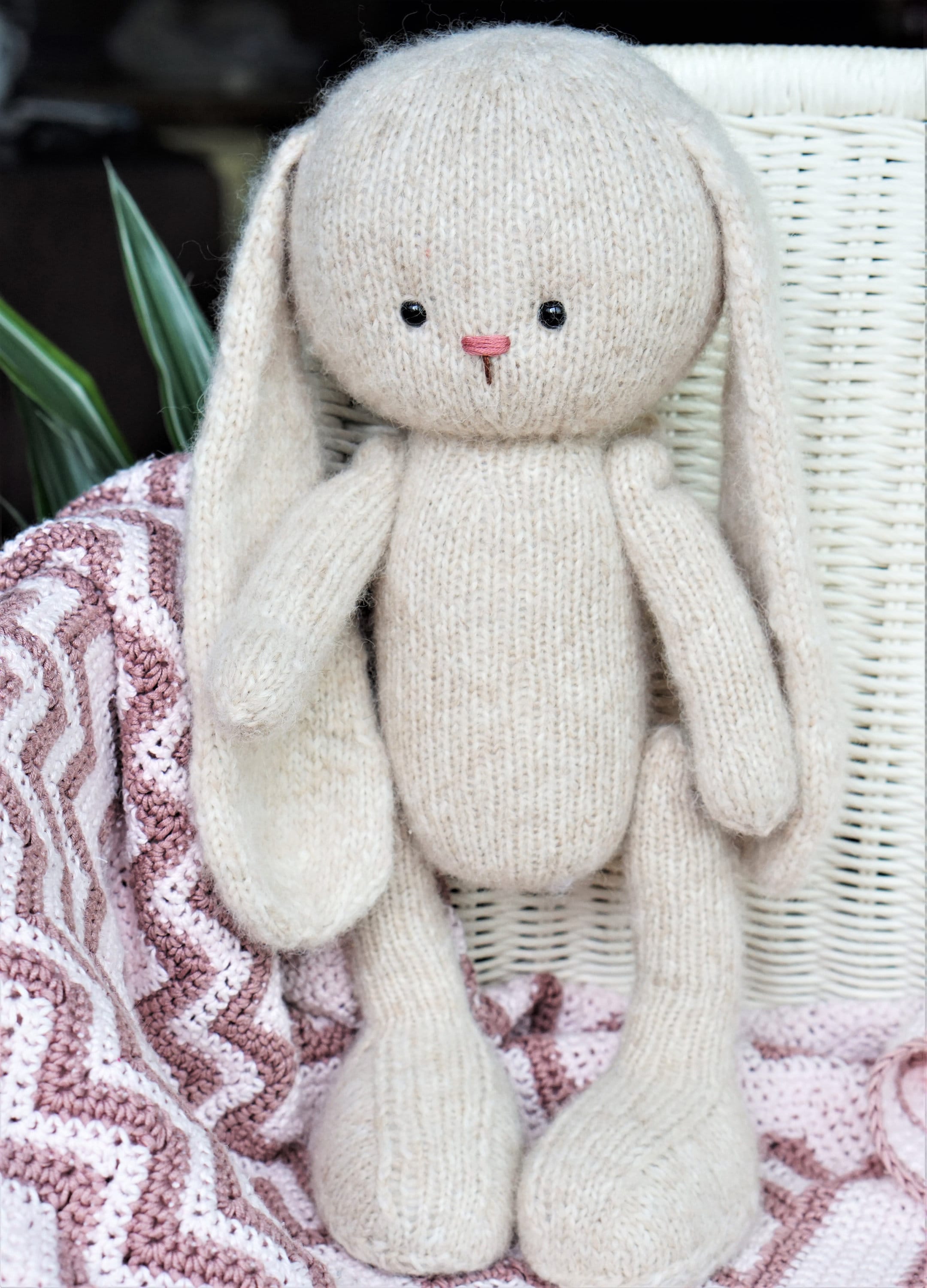 Toy knitting pattern for bunny 15 inches tall Etsy