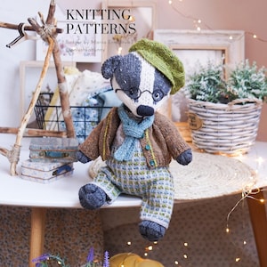 アナグマのおもちゃの編み図 - Toy Knitting Patterns / Polushkabunny