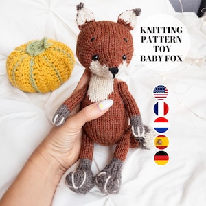 Little Baby FOX knitting pattern (10 inches tall) - Toy Knitting Pattern / Polushkabunny