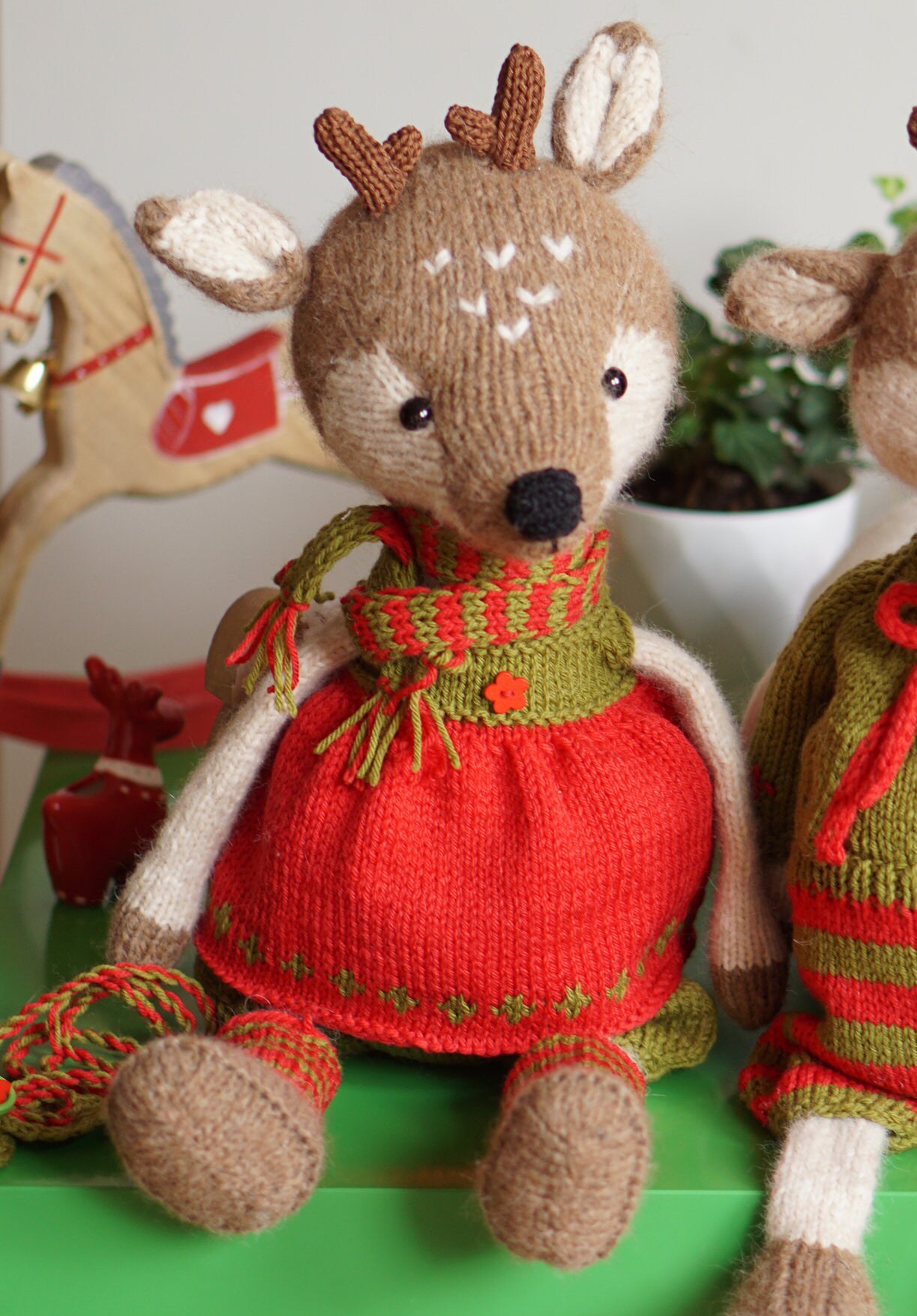 Doll clothes toy knitting pattern PDF 