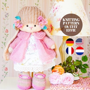 knitting pattern for doll clothes - Outfit &quot;Effie&quot; - Toy Clothes Knitting Pattern