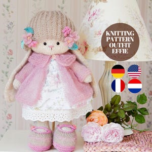 knitting pattern for doll clothes - Outfit "Effie" - Toy Clothes Knitting Pattern