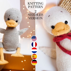 Goose knitting toy pattern - 2 needles version - Toy Knitting Patterns / Polushkabunny