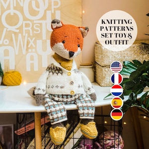 Fox Set &quot;The Little Prince&quot; knitting patterns / toy knitting patterns / animal knitting patterns / Toy clothes - all included