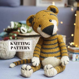 Tiger knitting pattern - Toy Knitting Pattern / Polushkabunny