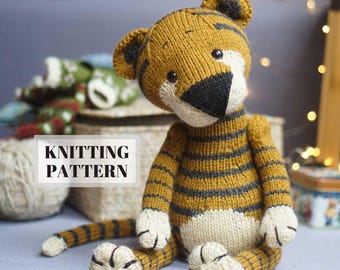 Tiger Strickmuster - Toy Knitting Pattern/Polushkabunny