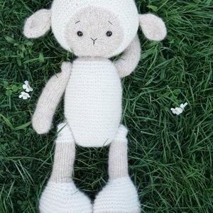 Lamb knitting pattern 15 inches tall Toy Knitting Pattern / Polushkabunny image 7