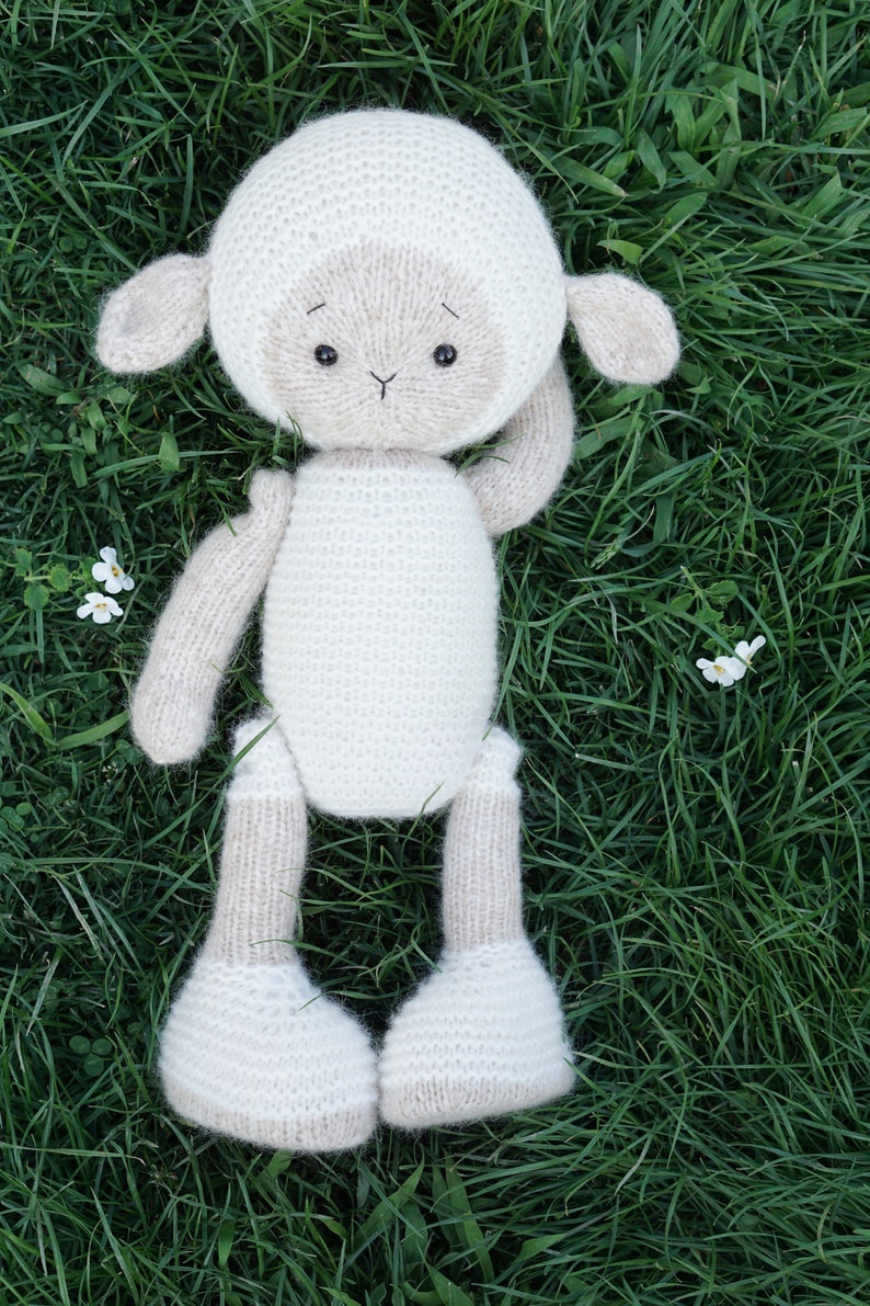 Lamb Knitting Pattern 15 Inches Tall Toy Knitting Pattern Etsy