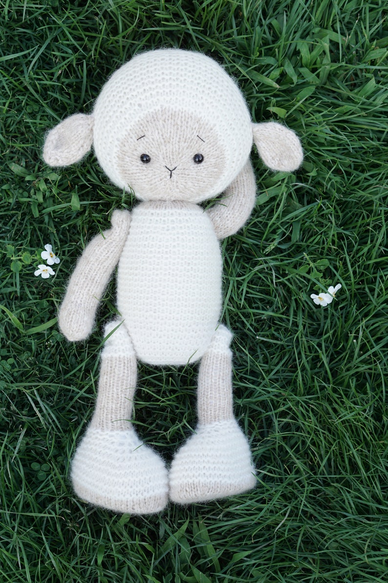 Lamb knitting pattern 15 inches tall Toy Knitting Pattern / Polushkabunny image 7