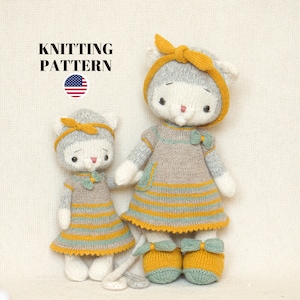 Knitting Toy Patterns / SET /  Knitted Toys and Toy Clothes Patterns -Polushkabunny