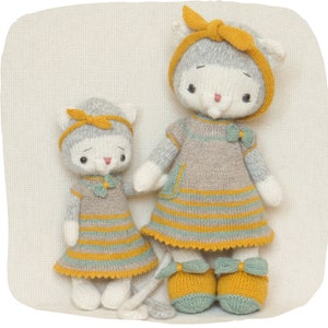 knitting Pattern / doll clothes for a large cat bunny  doll image 4