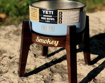 100% Hardwood - YETI Boomer 4 Single Dog Bowl Stand, Stand Only