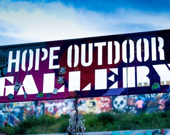Hope Outdoor Gallery (Graffiti Park) Fine Art Print, Austin Photography, Home Decor, Art Collectibles, Austin Art