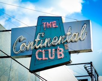 Continental Club -  Fine Art Print, Austin Photography, Home Decor, Art Collectibles, Austin Art