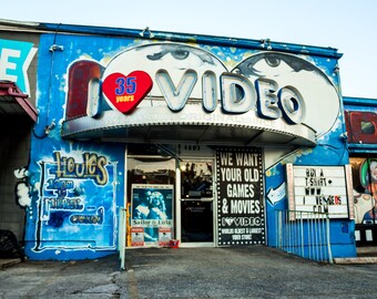 I Love Video (Color) - Fine Art Print, Austin Photography, Home Decor, Art Collectibles, Austin Art