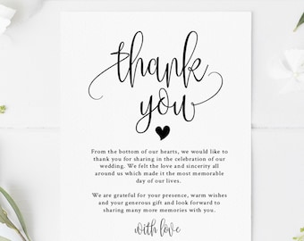 Thank you card Template,Thank you Note, kraft thank you card Printable DIY, INSTANT DOWNLOAD, 100% Editable Text, 4x6 and 5x7 #25