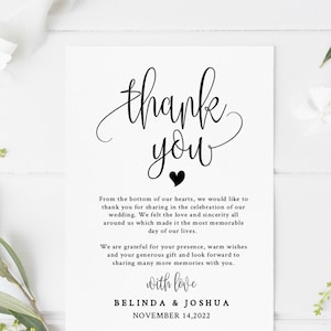 Thank you card Template,Thank you Note, kraft thank you card Printable DIY, INSTANT DOWNLOAD, 100% Editable Text, 4x6 and 5x7 #25