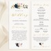 Navy Wedding Program Template, Elegant Printable Wedding Program ...