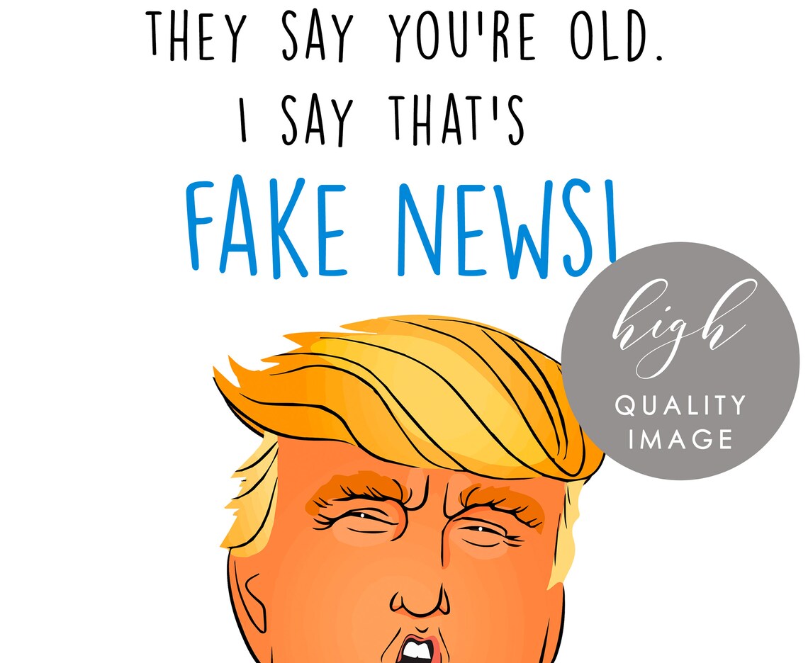 Trump Birthday Card Funny Donald Trump Birthday digital card | Etsy