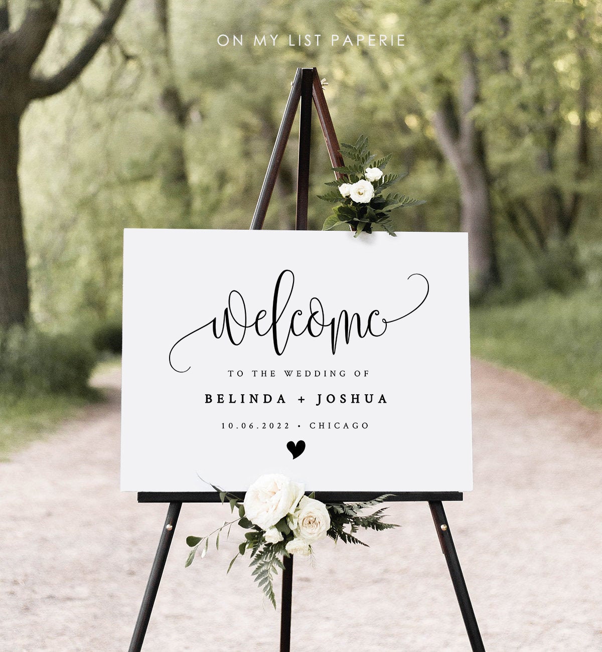 Welcome Sign Wedding template, Black and white Wedding Welcome Sign,  INSTANT DOWNLOAD, 100% Editable Text, 18x24 & 24x36 A1 A2 #25