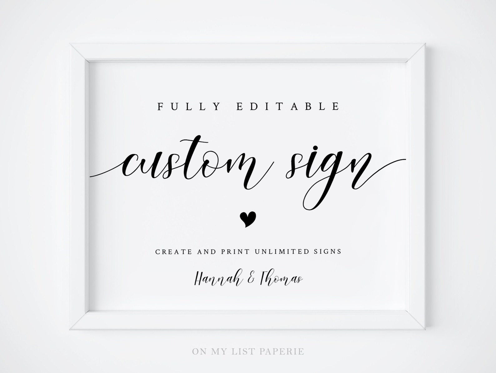 Printable CUSTOM SIGN TEMPLATE Wedding Sign Printable Editable - Etsy