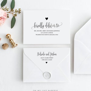 Wedding Envelope Template Address Envelope Template DIY Wedding Address Envelope Printable Envelope Template Modern Script Calligraphy #25