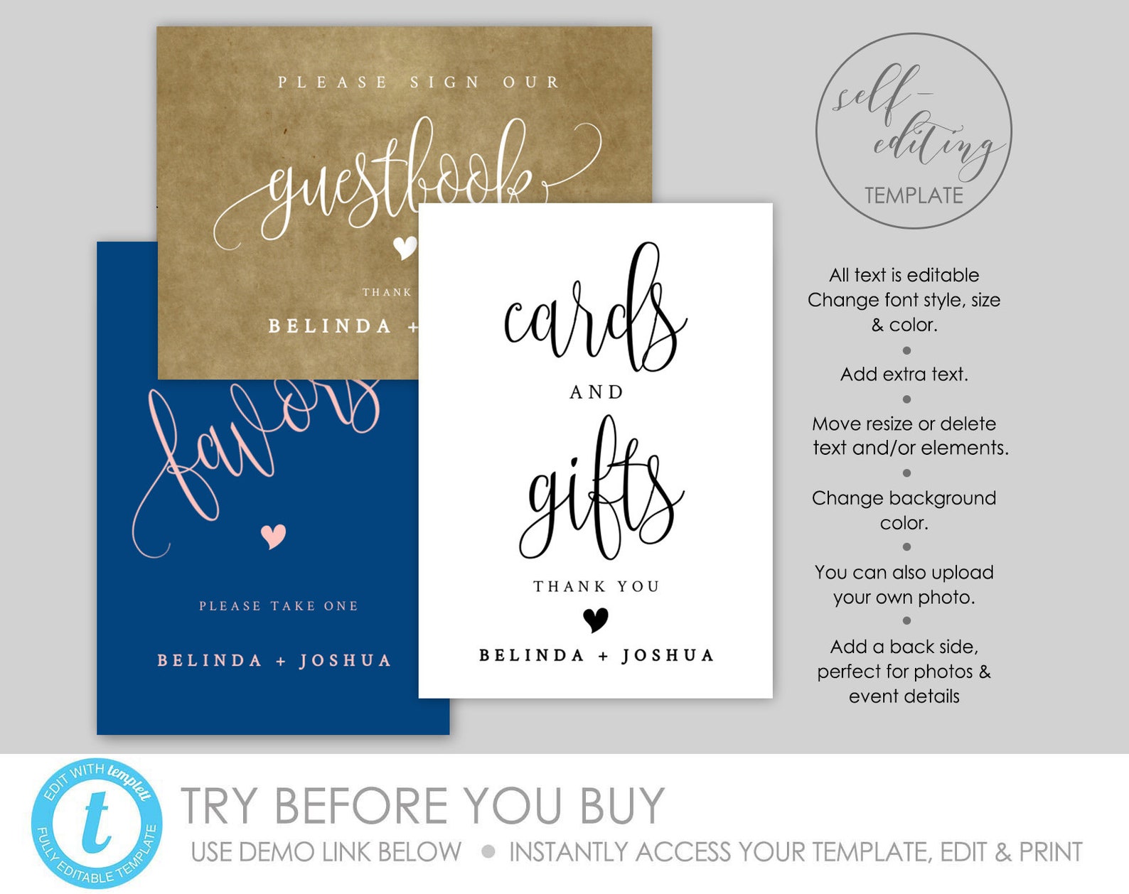 Printable CUSTOM SIGN TEMPLATE Printable Editable Template - Etsy