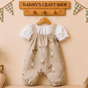 Baby girl clothes. Baby outfit. Baby clothes. Duck outfit. Baby Easter outfit/ Baby gift. Baby shower. US Duties Paid