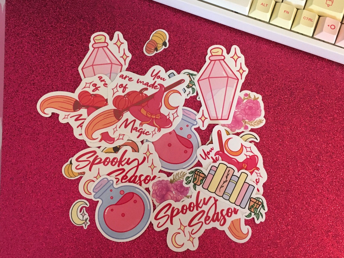 Halloween Bulk Sticker Pack Waterresistant Vinyl Sticker Etsy