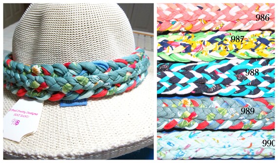 F986-989 Reversible Wide Braided Hat Band