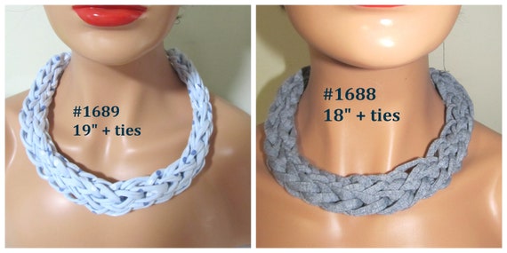 R1688.89 Chunky Finger Knit Adjustable Tie Necklace