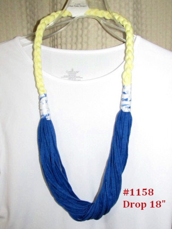 R1158 Unique Soft Lightweight Fabric Necklace