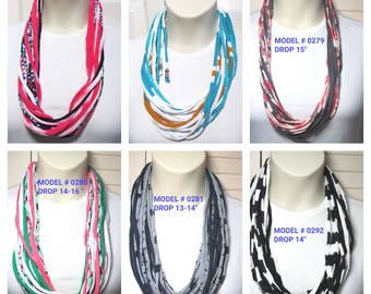 R0196 0280 Fabric Necklace T-Shirt Infinity Scarf