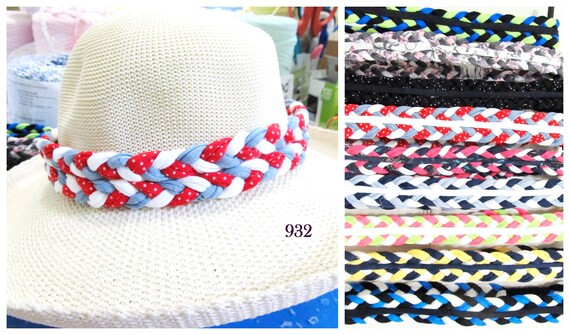 F927-935 Reversible Wide Braided Hat Band