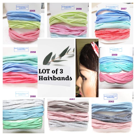 F2055-62 Card of 3 Soft HAIRBANDS - Insanely Comfortable!
