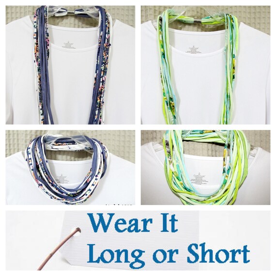 R0597-98 Fabric Infinity Necklace T-Shirt Scarf w Magnetic Clasp