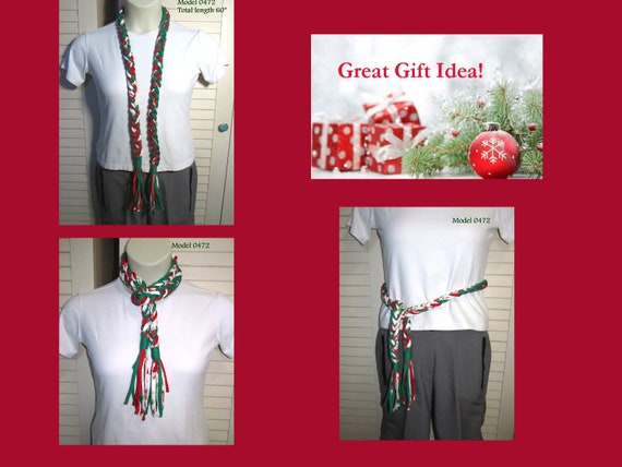 HOLIDAYS! X472 Fabric Infinity Necklace T-Shirt Yarn Scarf