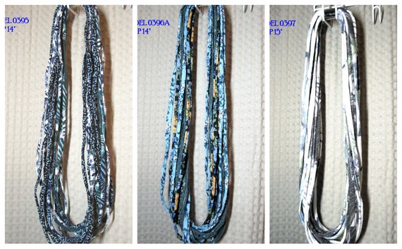 R0396A-97 Fabric Necklace T-Shirt Yarn Infinity Scarf * MAGNETIC Clasp
