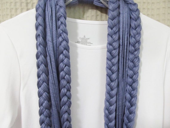 R0645 Unique Boho Fabric Infinity Necklace Scarf T-Shirt Yarn