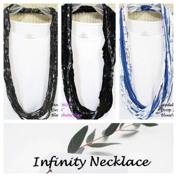 R0605-07 Fabric Necklace T-Shirt Yarn Infinity Scarf