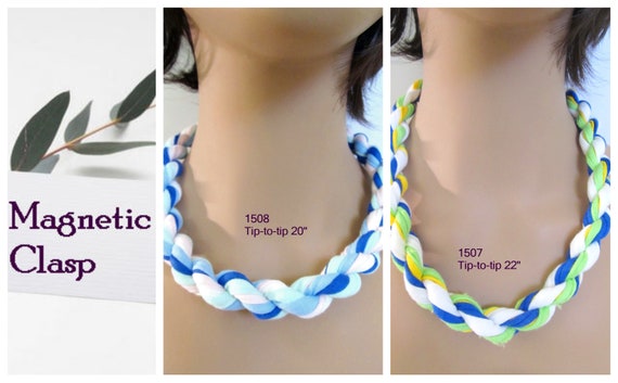 F1507-08 Soft Rope Choker T-Shirt Yarn with Magnetic Clasp