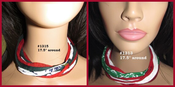 HOLIDAYS! F1313.15 Choker Necklace T-Shirt Yarn w/Magnetic Clasp