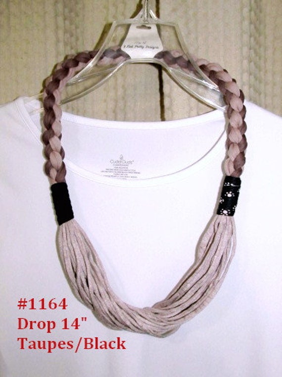 R1164 Unique Soft Lightweight Fabric Necklace