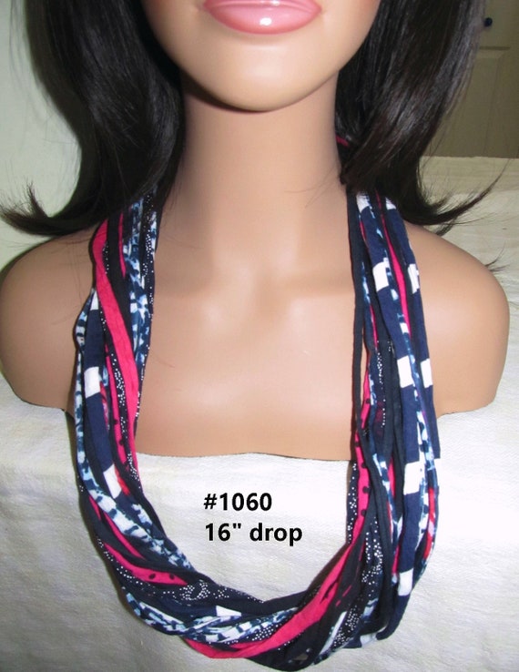 F1060 Fabric Infinity Necklace T-Shirt Yarn Scarf