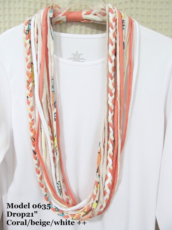 R0635 Fabric Necklace T-Shirt Infinity Scarf