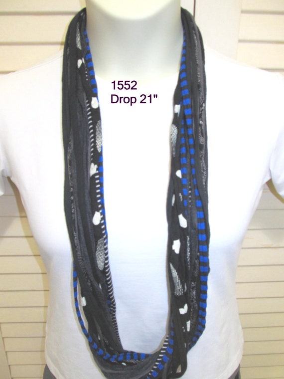 F1552 Fabric Infinity Necklace T-Shirt Yarn Scarf