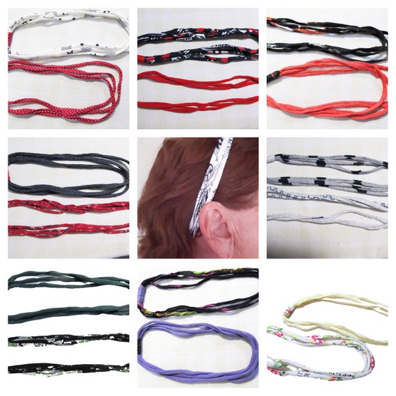 F3:  2-Pack Stretchy Fabric Hairband Headband or Light Necklace