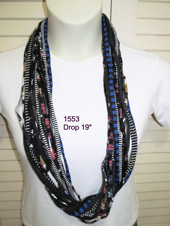 F1553 Fabric Infinity Necklace T-Shirt Yarn Scarf